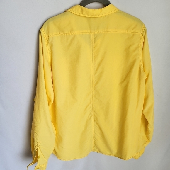Royal robbins women’s long sleeve expedition button down top yellow L large - Picture 7 of 8